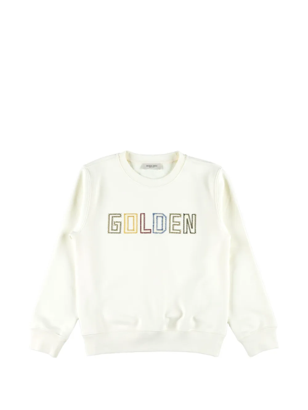 Golden Goose Kids logo-print fleece sweatshirt - Toni neutri