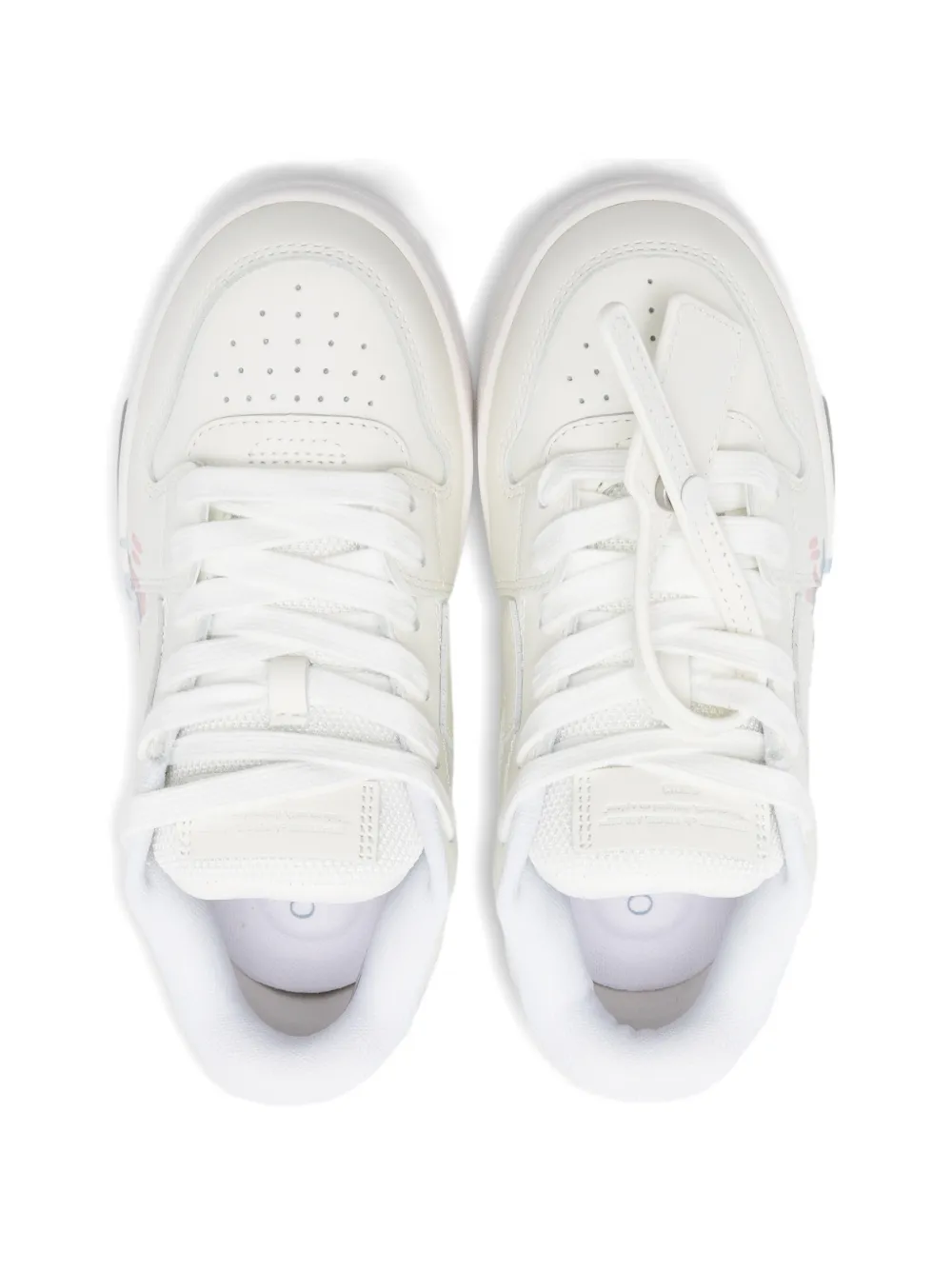 Off-White Kids Leren sneakers Wit