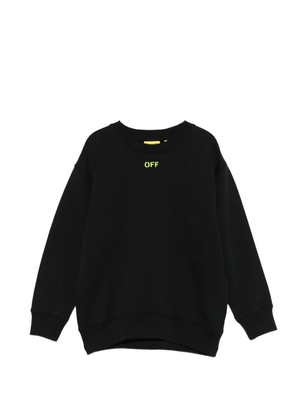 Off-White Kids logo-detail crew neck sweatshirt - Nero