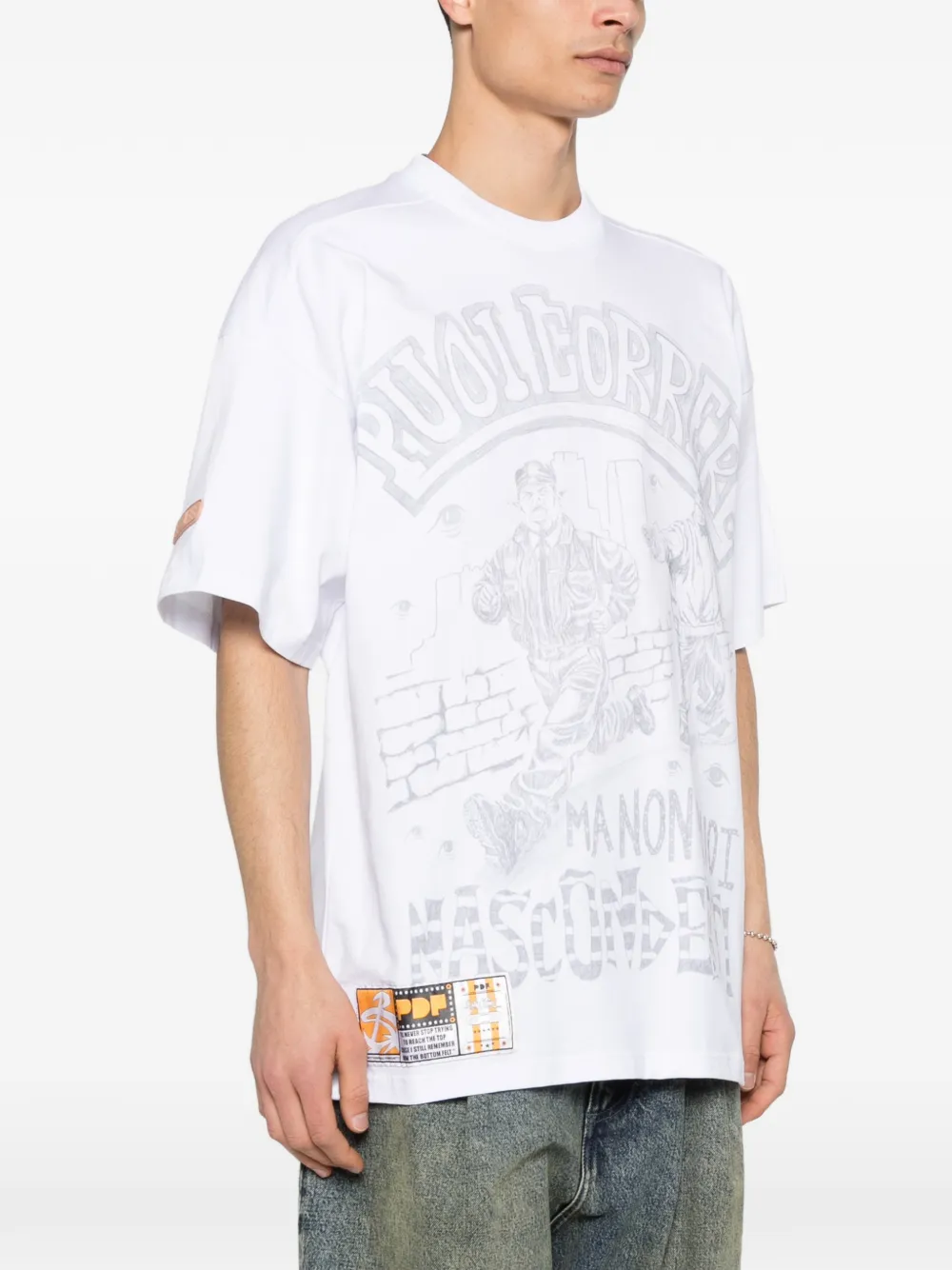  Pdf Graphic Print T-shirt - White 