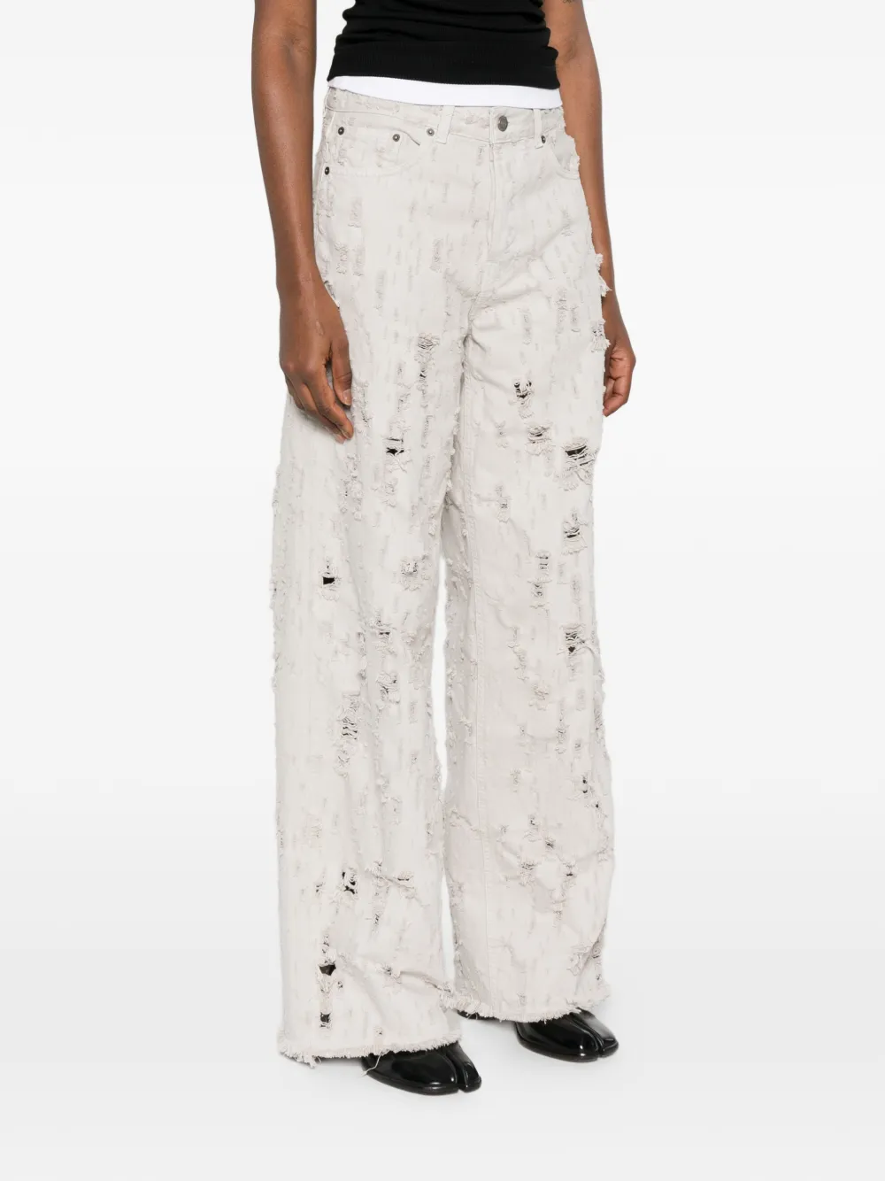 Haikure Bethany Bull Destroy gerafelde jeans Grijs