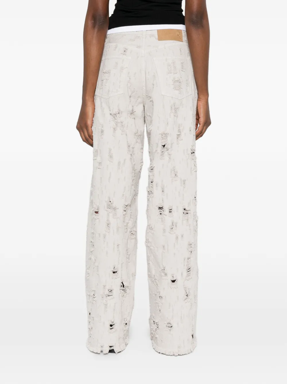 Haikure Bethany Bull Destroy gerafelde jeans Grijs
