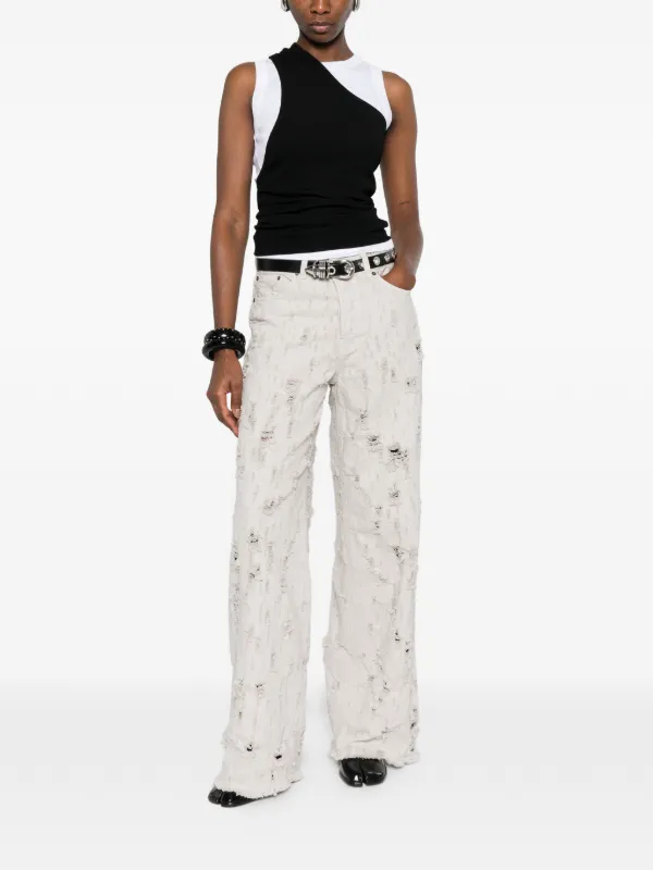 Haikure Bethany Bull Destroy Distressed Jeans | Grey | FARFETCH
