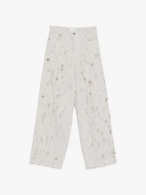 Haikure Bethany distressed wide-leg jeans