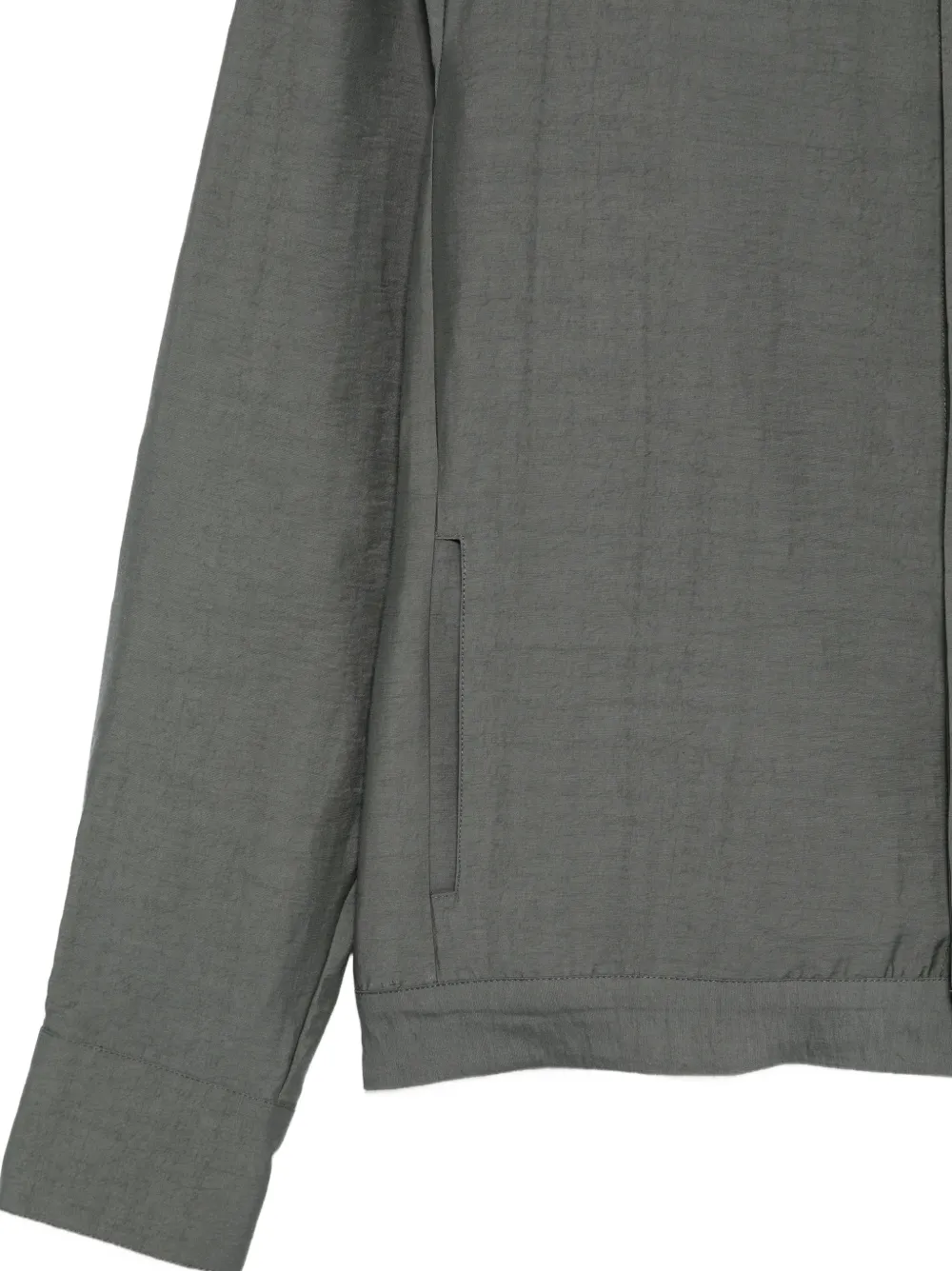 collarless jacket