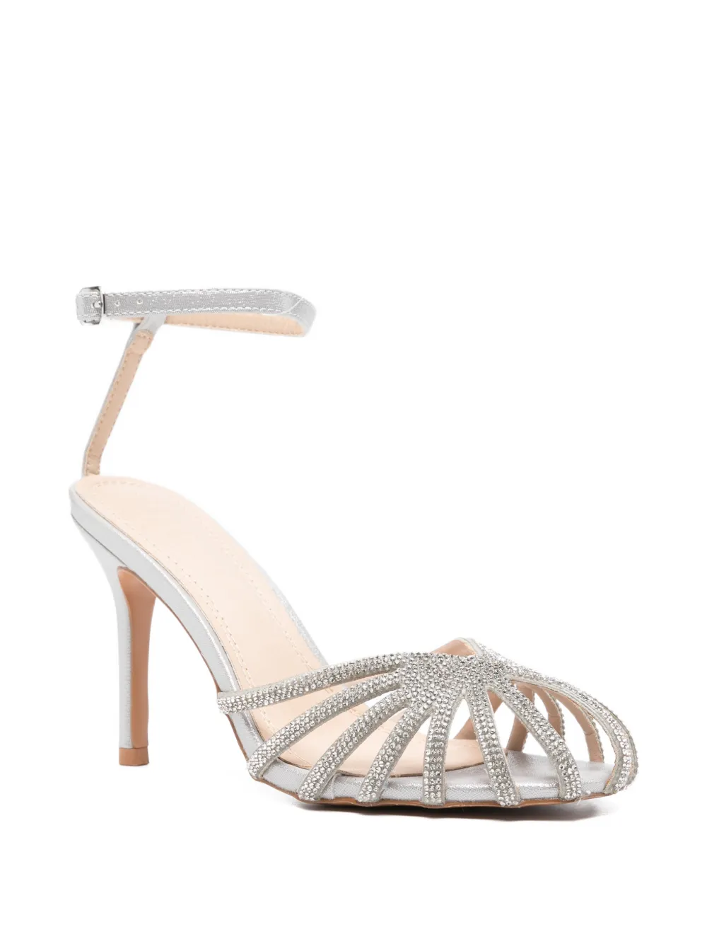 TWENTY FOURHAITCH Sandalen verfraaid met kristal Zilver