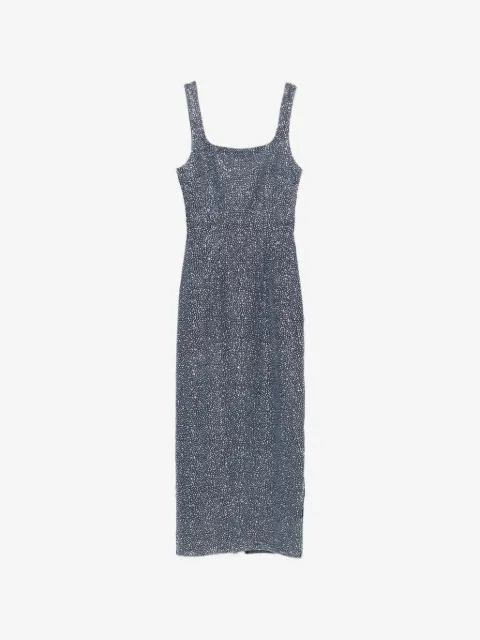 TWENTY FOURHAITCH square-neck midi dress