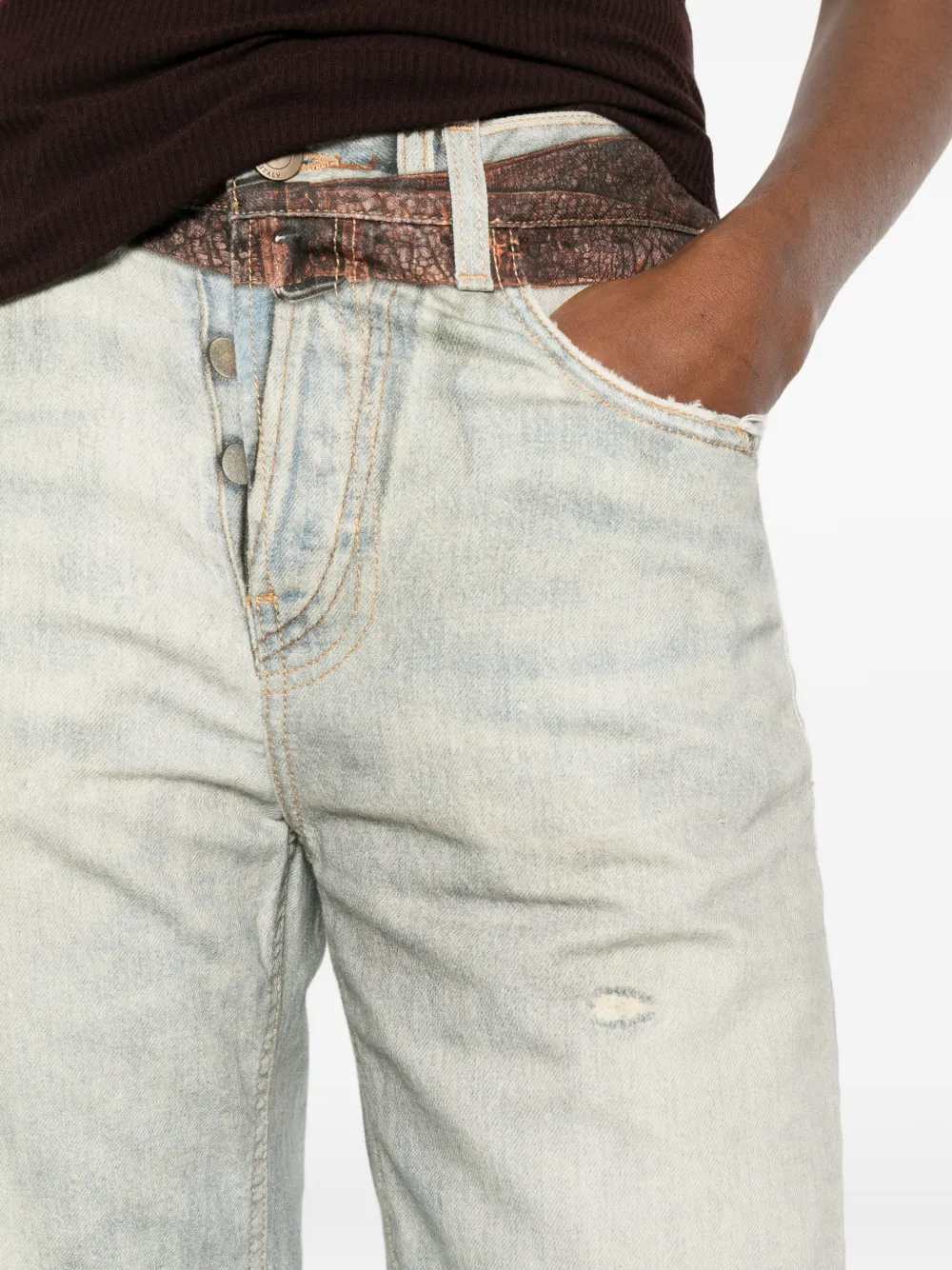 Haikure Bonnie gerafelde jeans Blauw