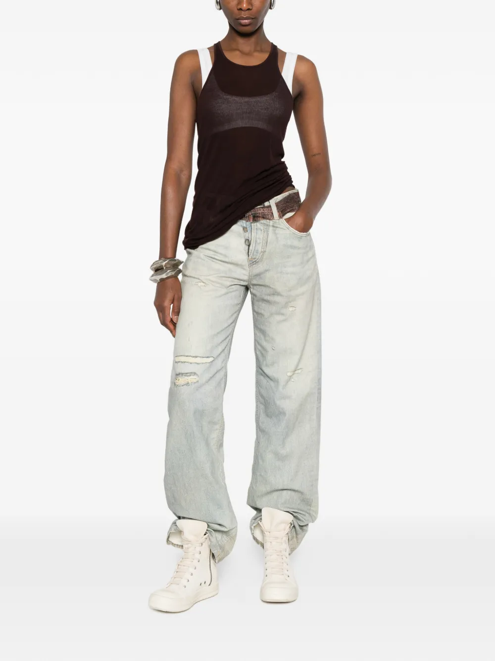 Haikure Bonnie gerafelde jeans Blauw