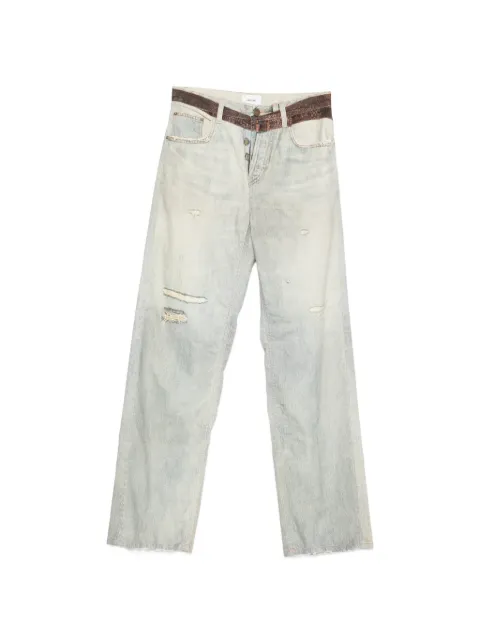 Haikure Bonnie printed-belt trousers