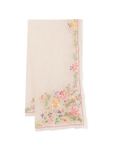 Faliero Sarti mascada Gerbera con bordado floral