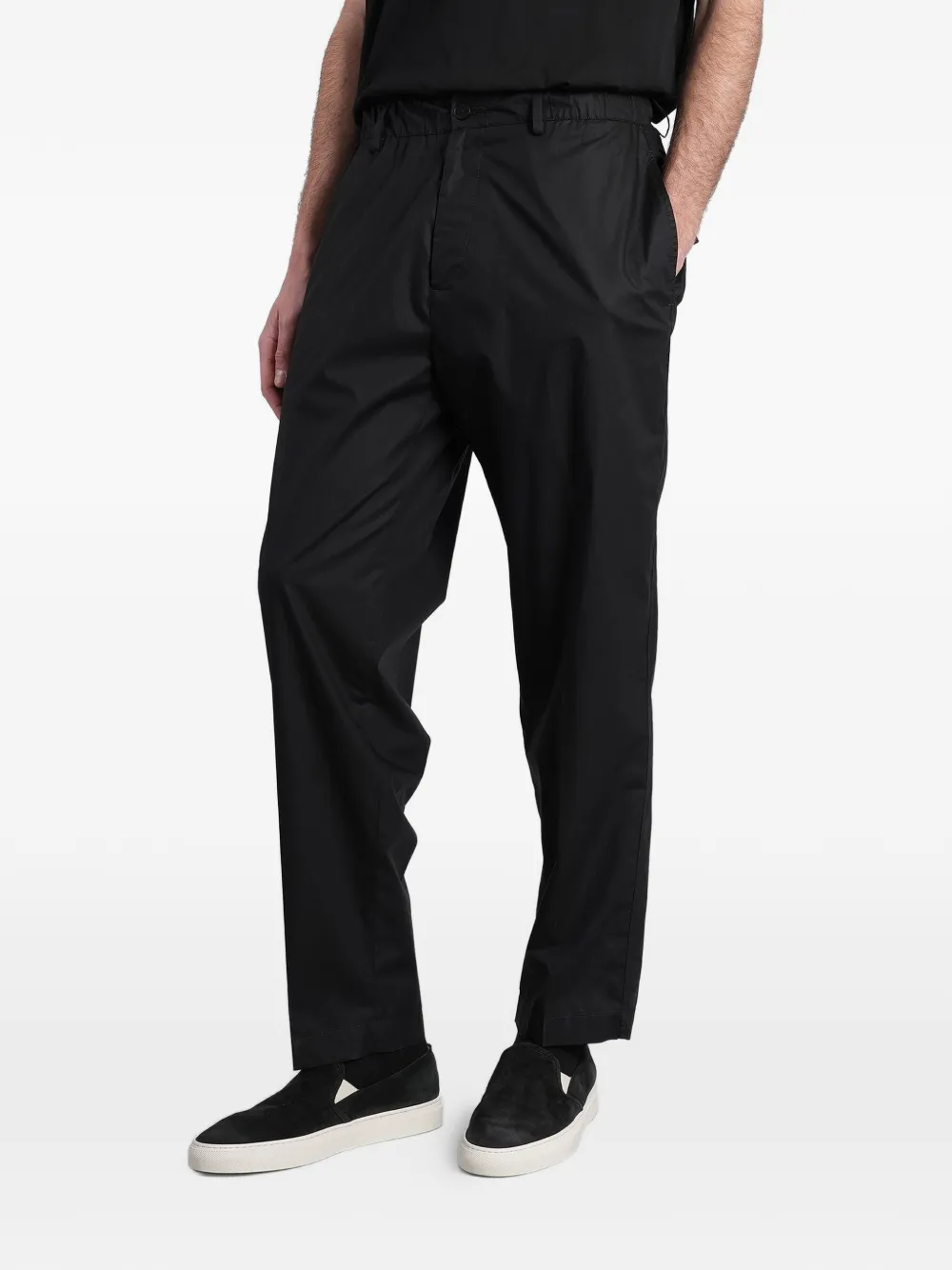 Low Brand Broek met elastische tailleband Zwart