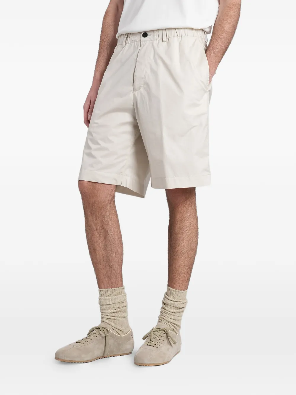 Low Brand Shorts met elastische tailleband Beige