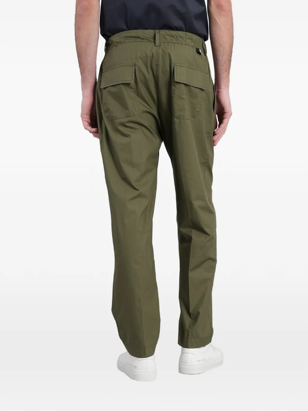 Low Brand Broek met elastische tailleband en klepzak Groen
