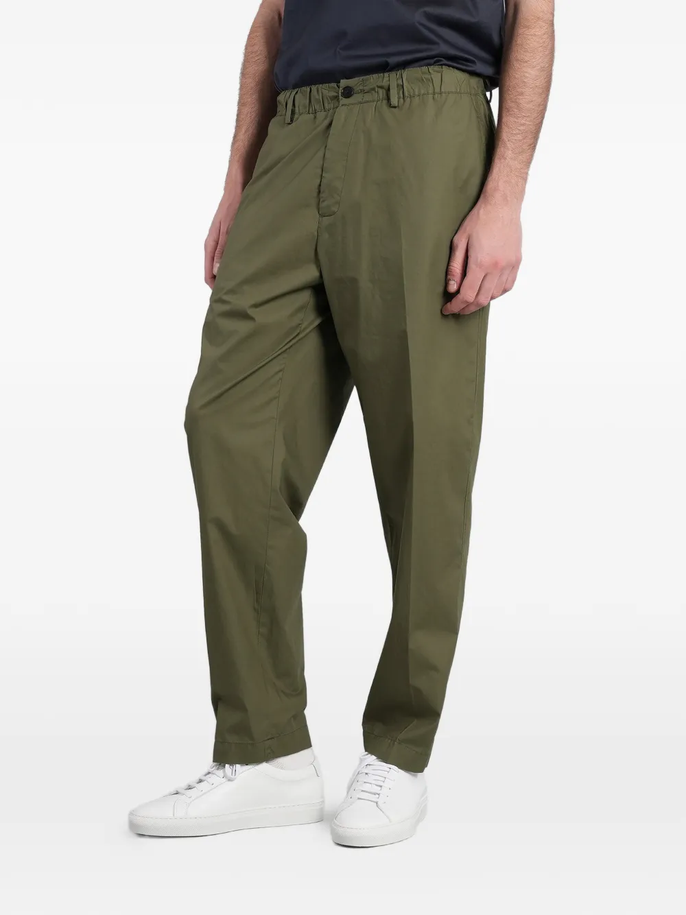Low Brand Broek met elastische tailleband en klepzak Groen