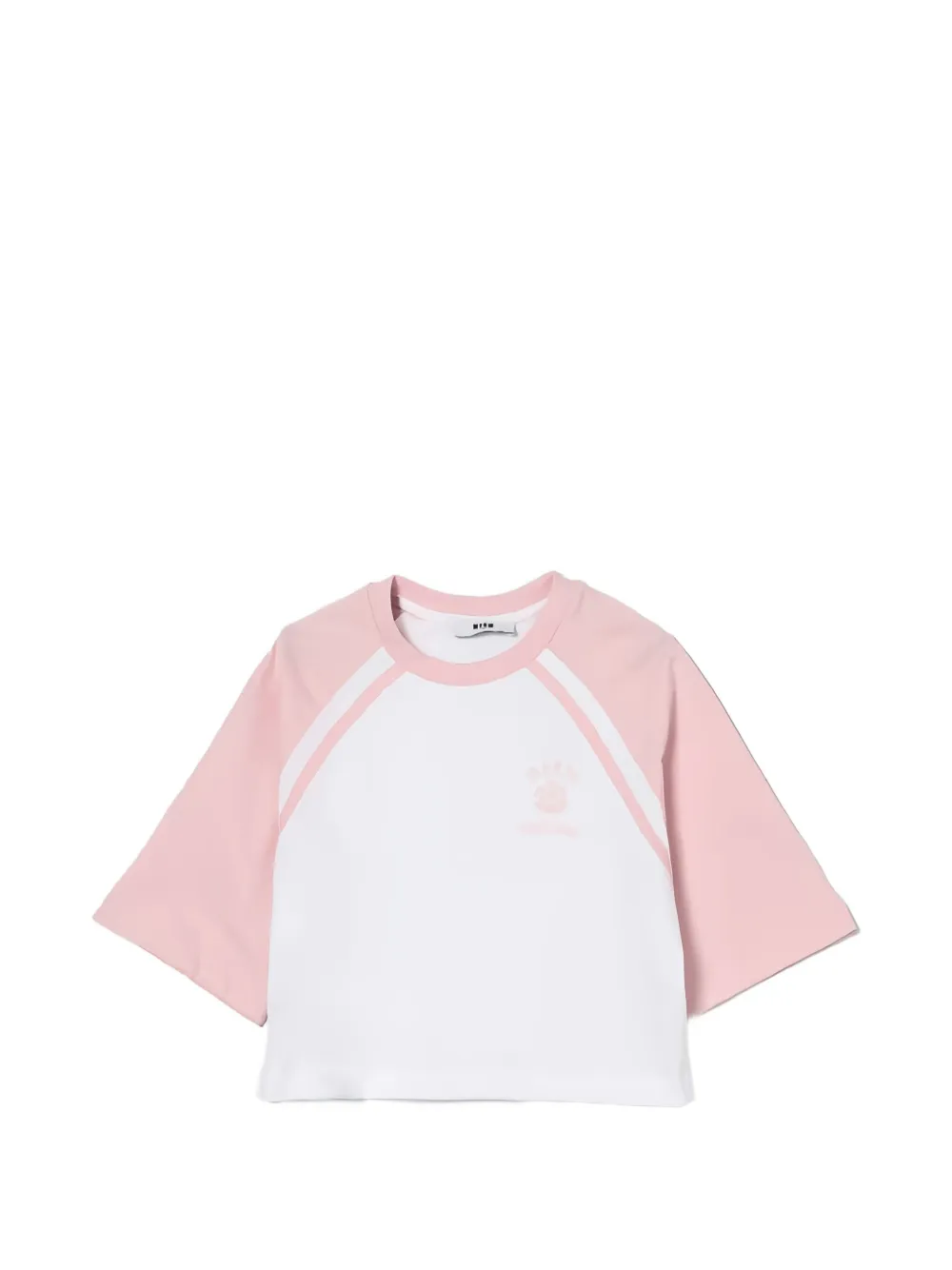 MSGM Kids raglan-sleeve T-shirt - Bianco