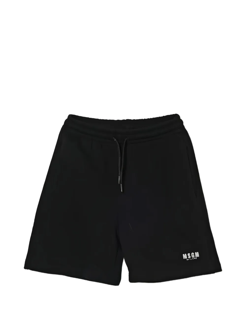 MSGM Kids drawstring logo shorts - Nero