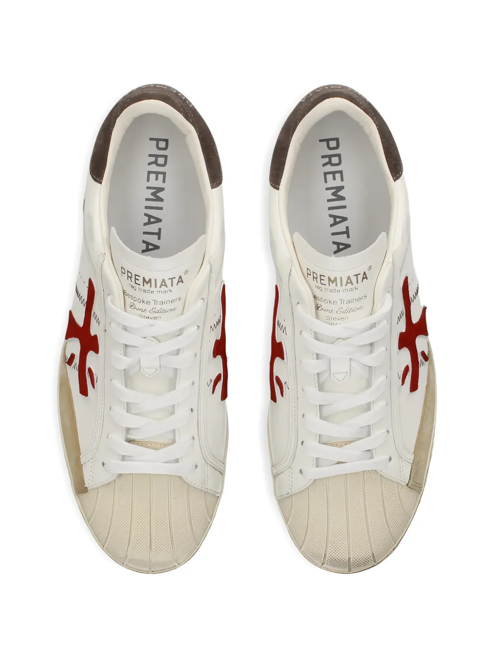 Premiata logo patch sneakers Wit