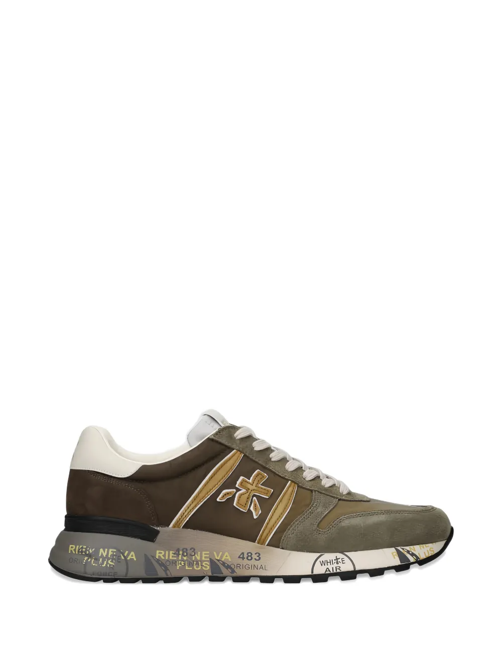 Premiata cross-motif lander sneakers Bruin