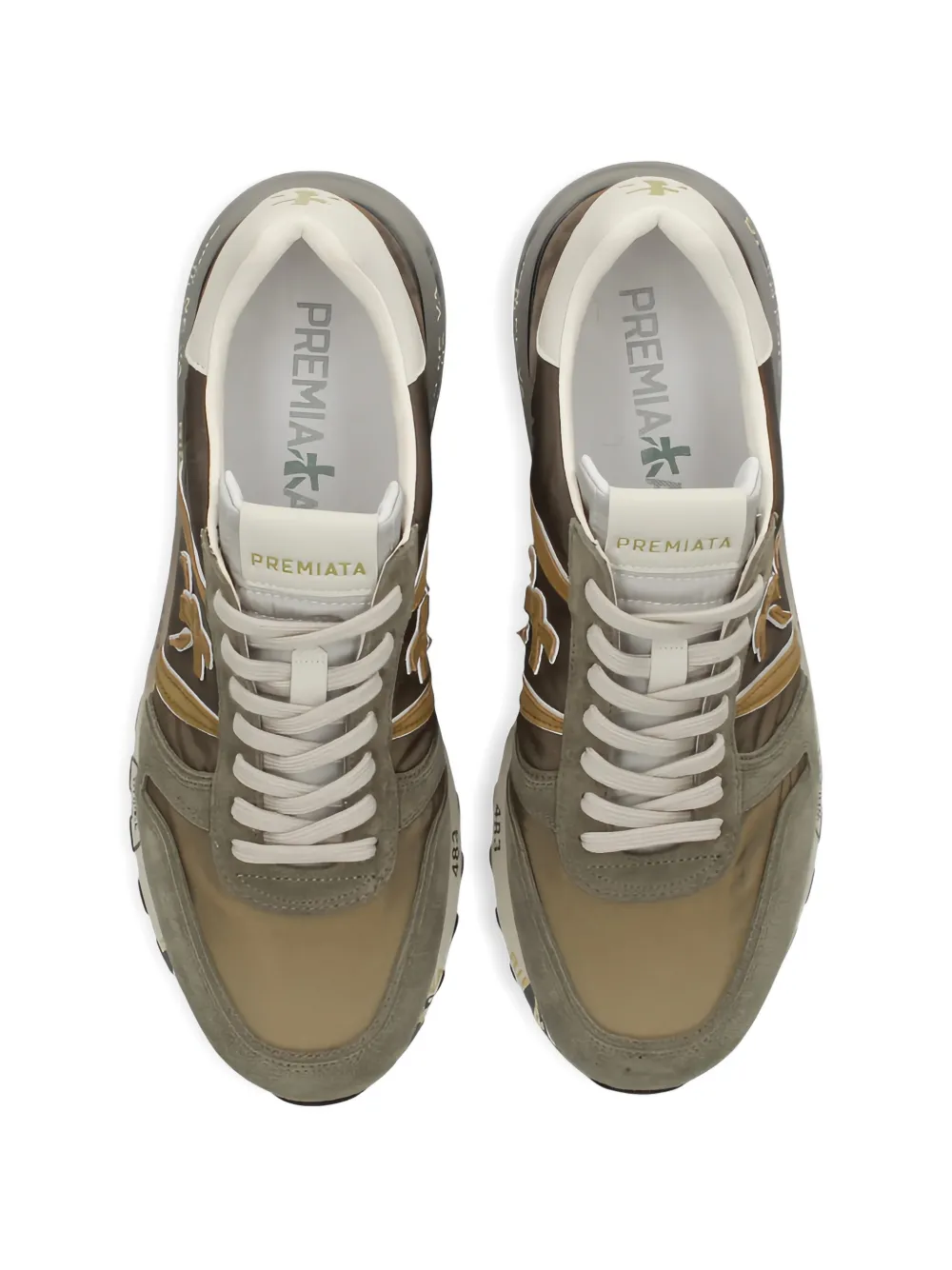 Premiata cross-motif lander sneakers Bruin