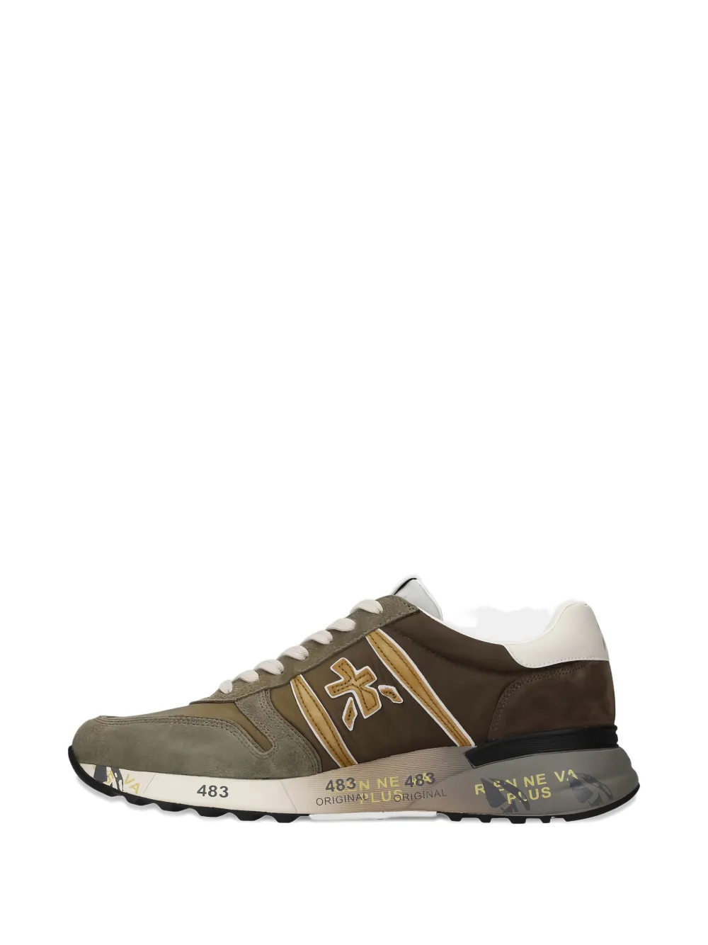Premiata cross-motif lander sneakers Bruin