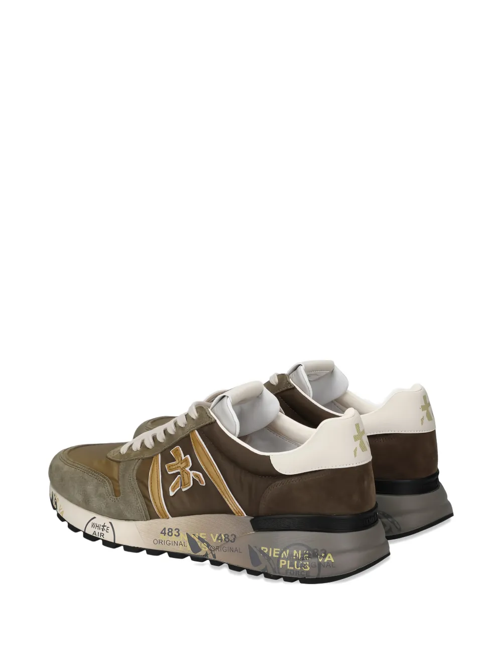 Premiata cross-motif lander sneakers Bruin