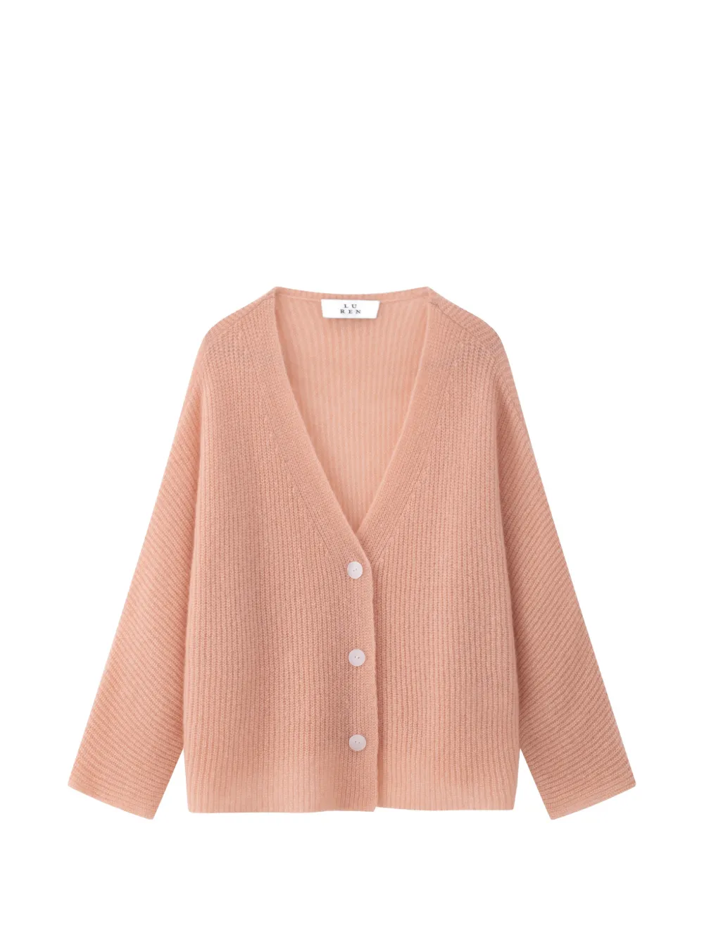 LU REN V-neck buttoned cardigan - Arancione