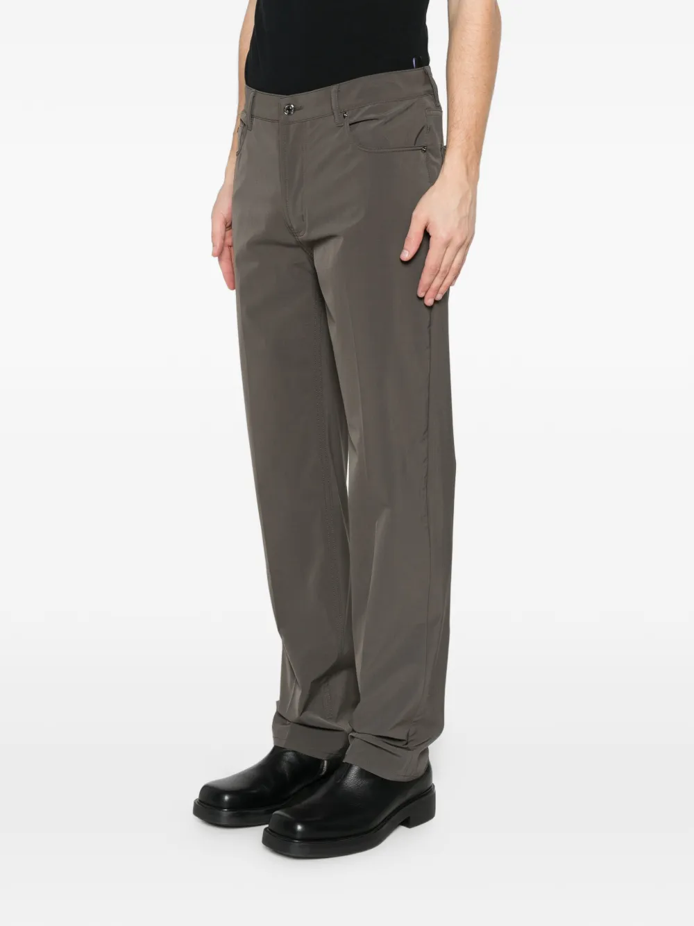 Emporio Armani Broek met logopatch Bruin