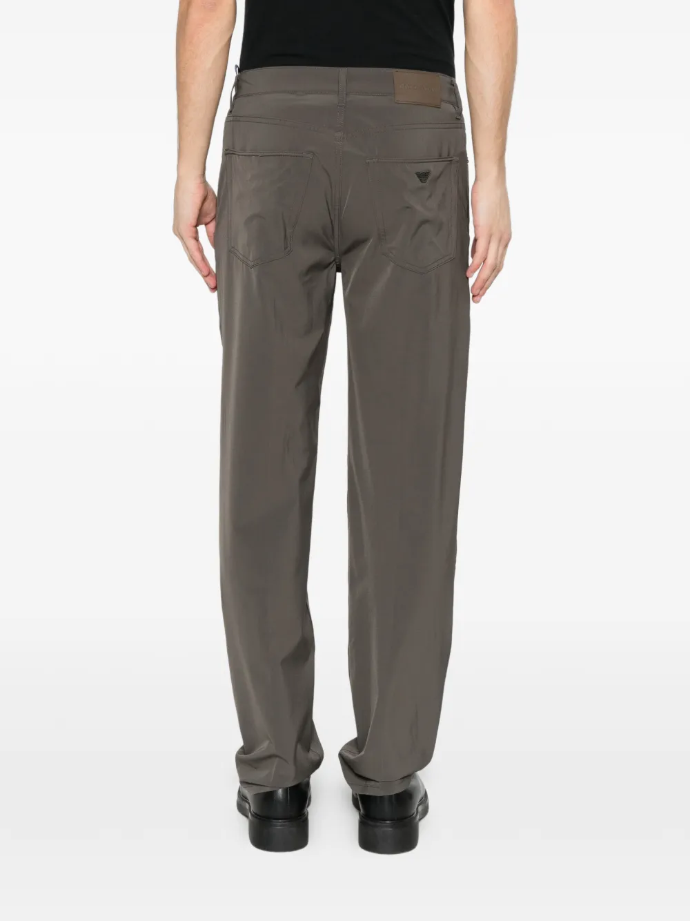 Emporio Armani Broek met logopatch Bruin