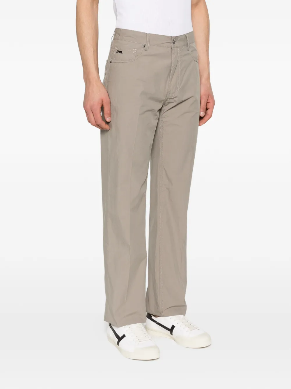 Emporio Armani Broek met knoopsluiting Beige