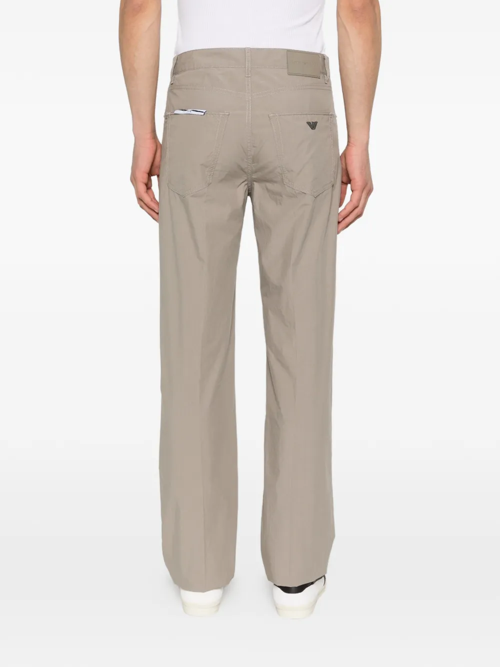 Emporio Armani Broek met knoopsluiting Beige