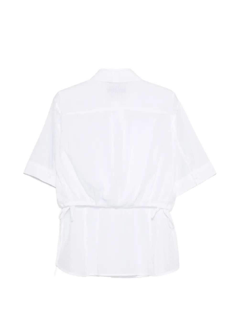 Juun.J Gesmockte blouse met strepen Wit
