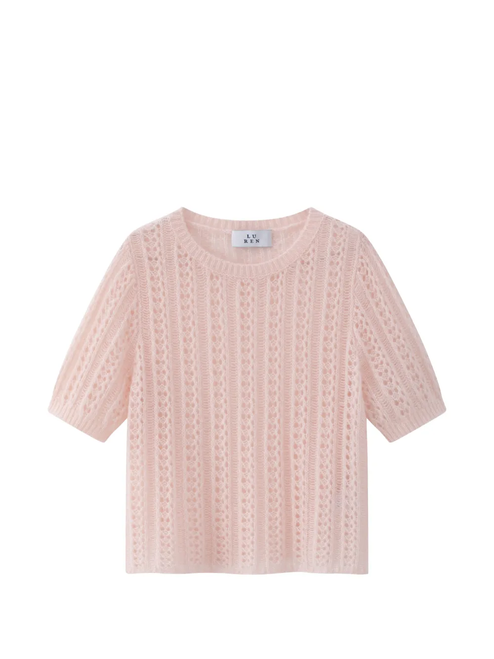 LU REN open-knit sweater - Rosa