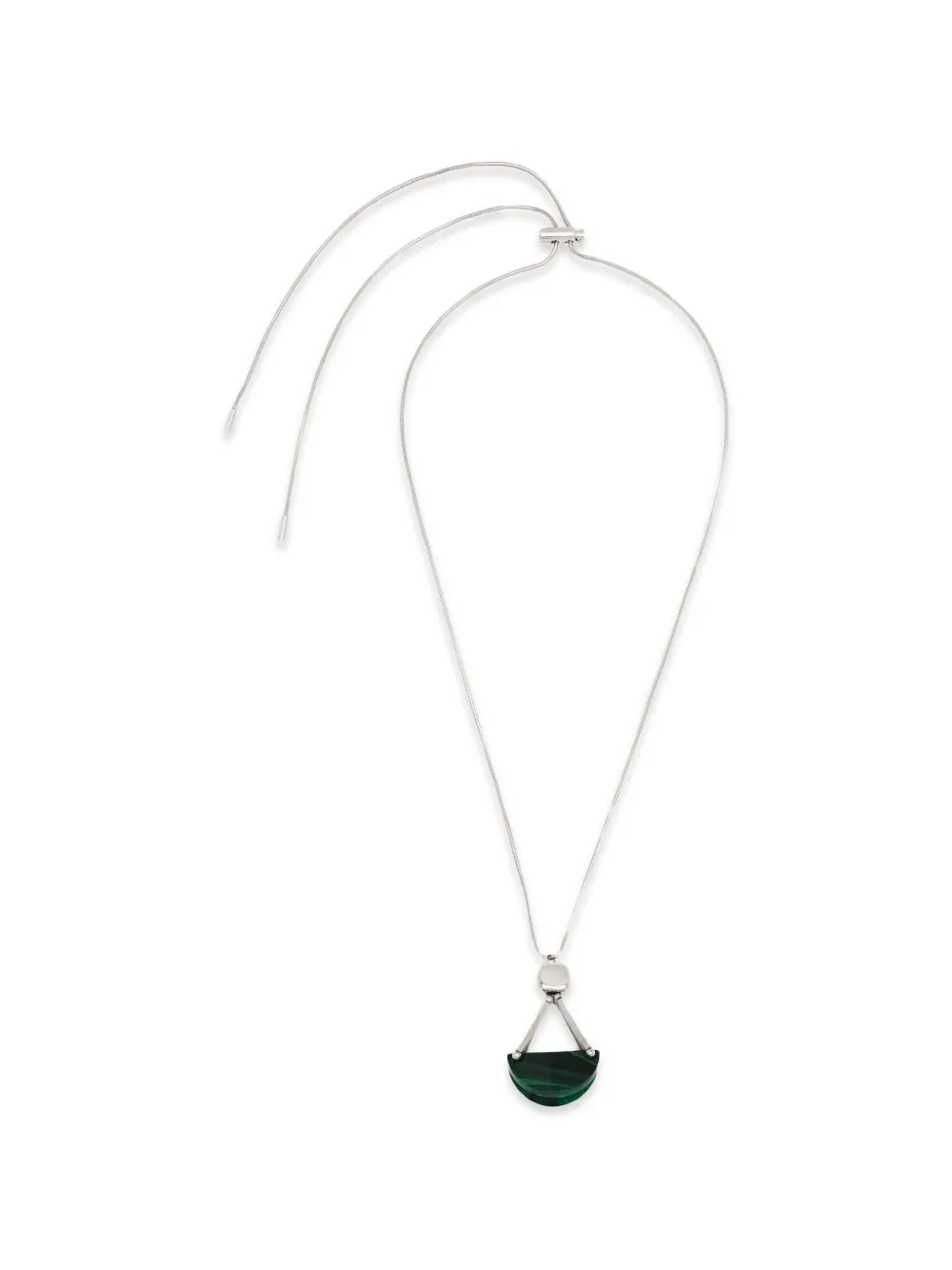 Plan C malachite-pendant necklace - Argento