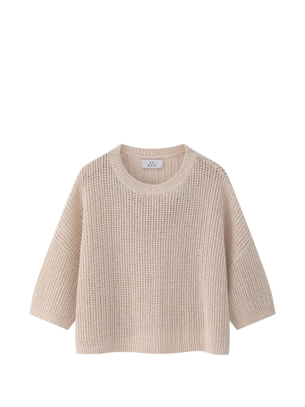 LU REN open-knit sweater - Nude