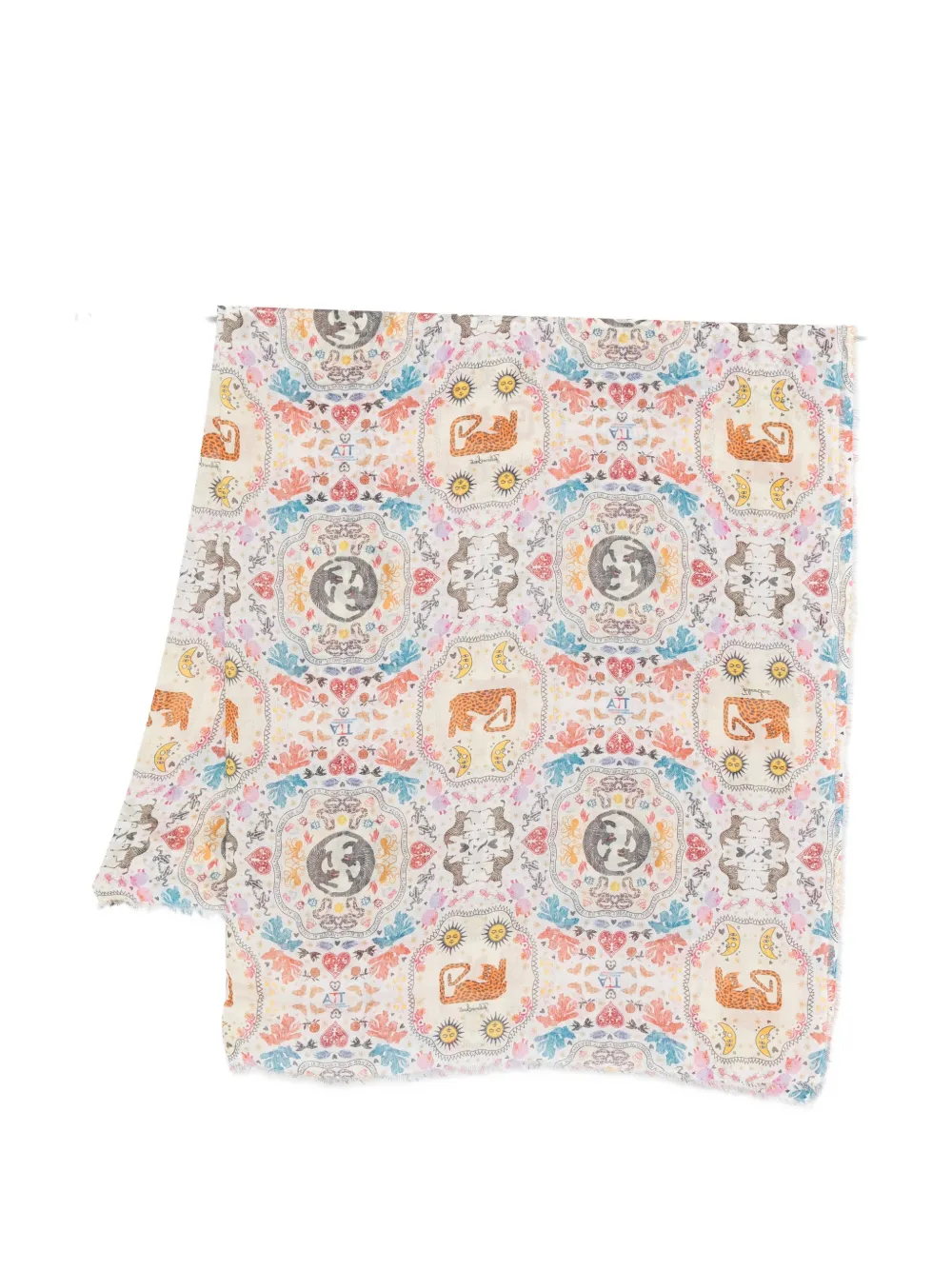 Faliero Sarti Poly printed scarf - Toni neutri