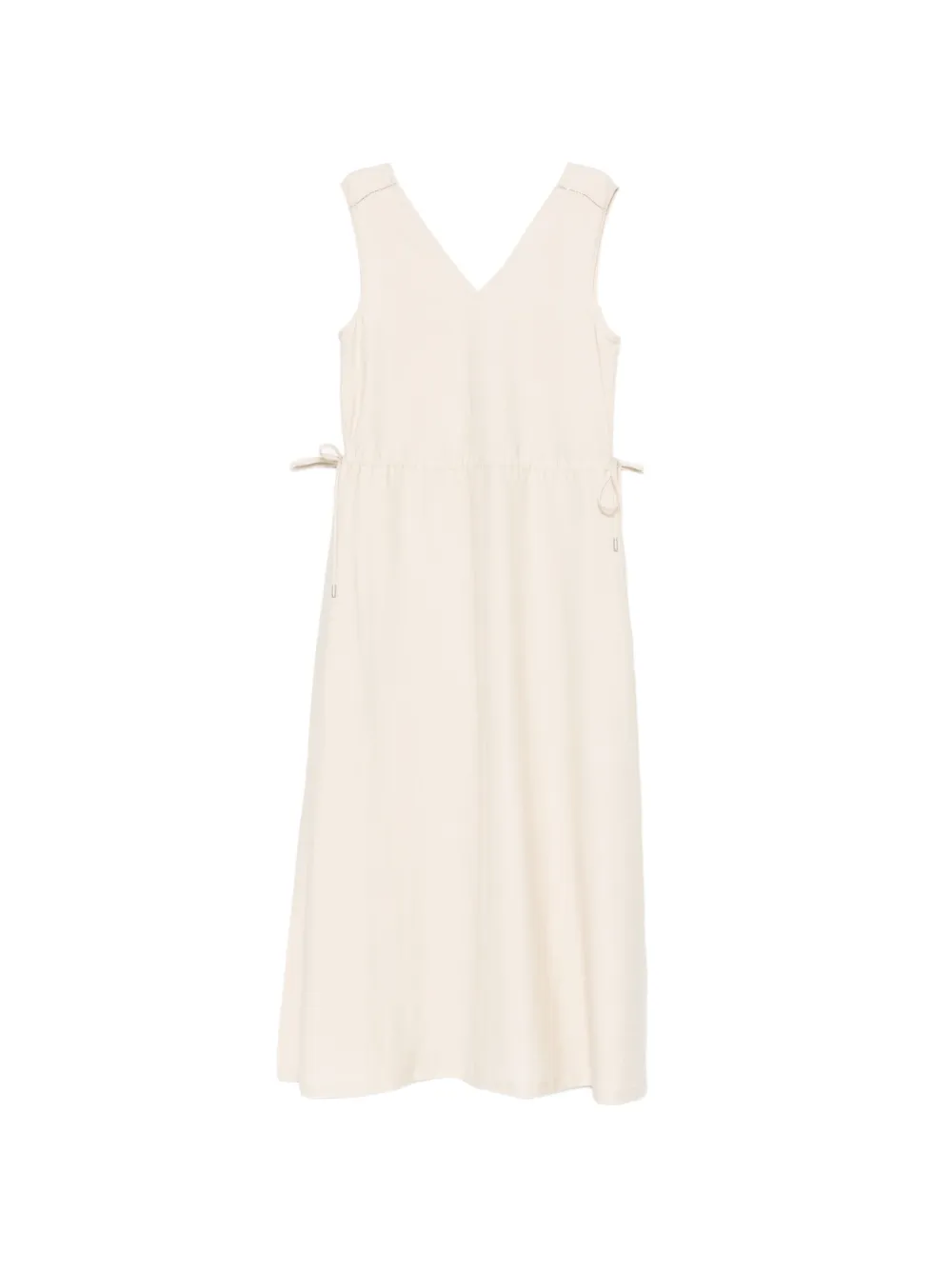 Peserico V-neck midi dress - Toni neutri