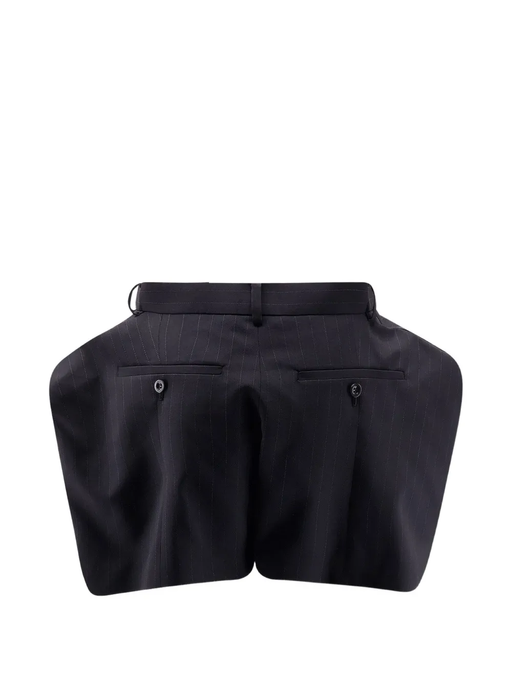  Sacai Pinstripe Flared Shorts - Blue 