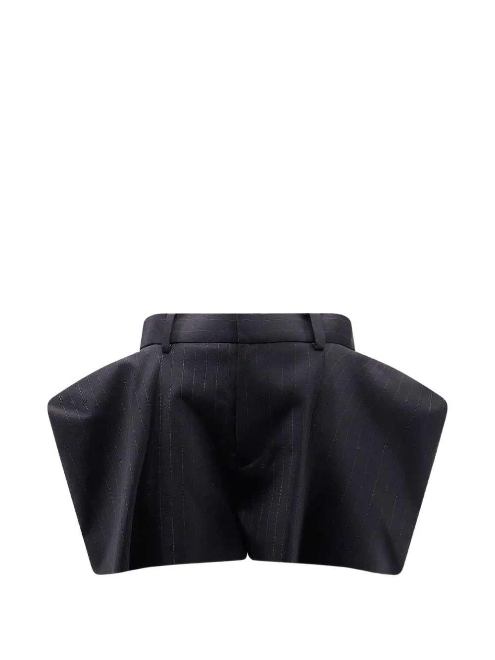 sacai pinstripe flared shorts - Blu