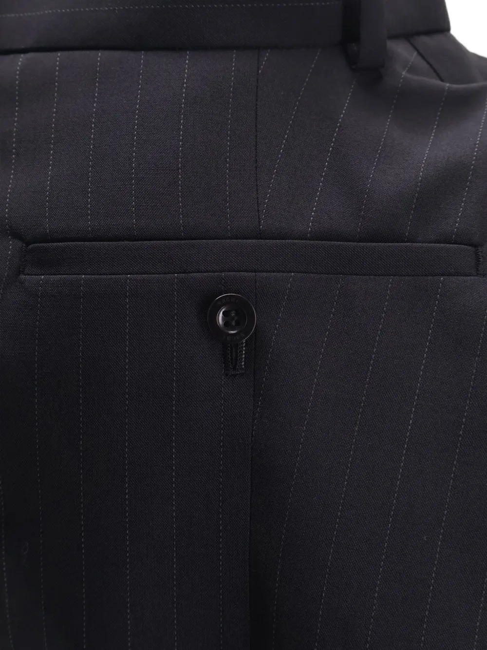  Sacai Pinstripe Flared Shorts - Blue 