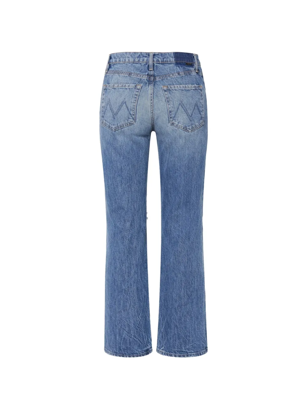  Mother Distressed Bootcut Jeans - Blue 