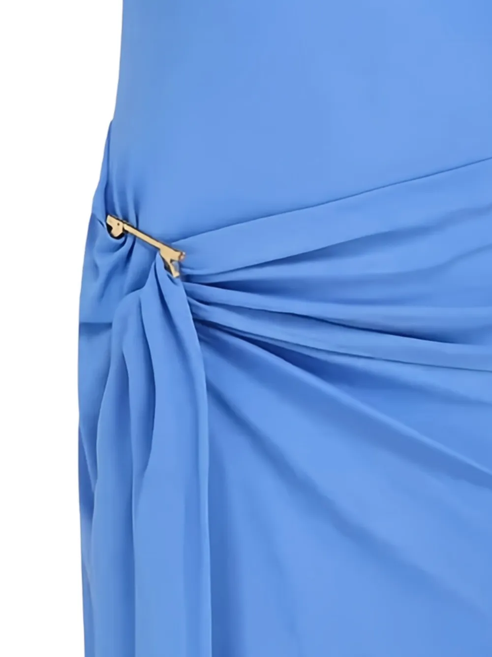 Ferragamo Gedrapeerde mini-jurk met geknoopt detail Blauw