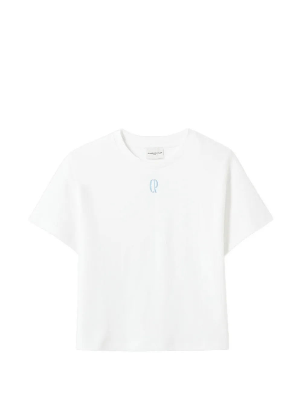 Claudie Pierlot round-neck embroidered T-shirt - Bianco