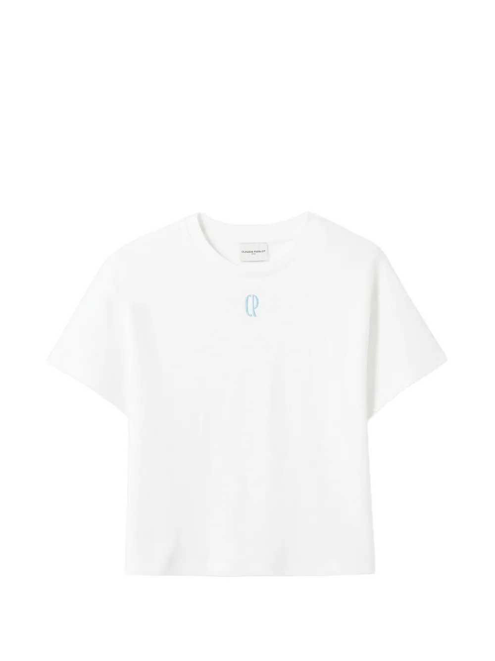 Claudie Pierlot round-neck embroidered T-shirt - Bianco