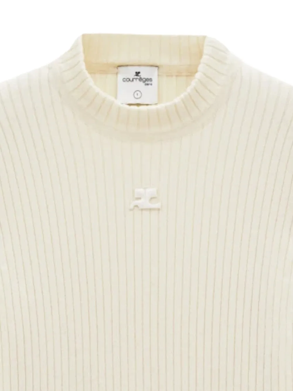 Courrèges Trui met logopatch Beige