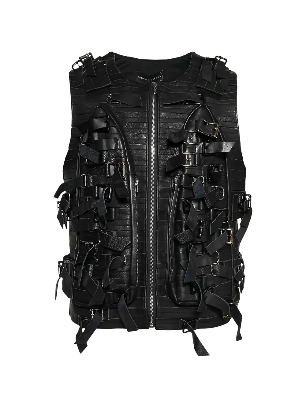 Who Decides War buckle-detail gilet - Nero