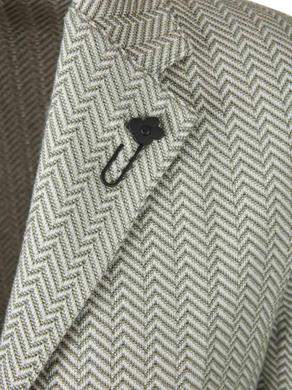  Lardini Herringbone Single-breasted Blazer - Green 