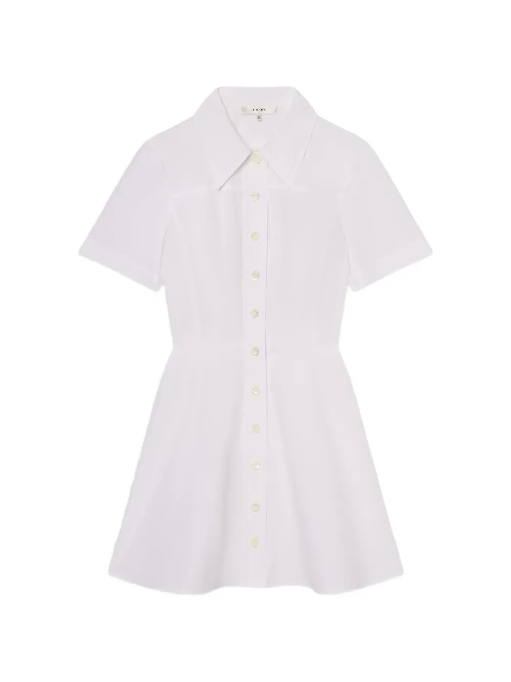 FRAME buttoned short-sleeve dress - Bianco