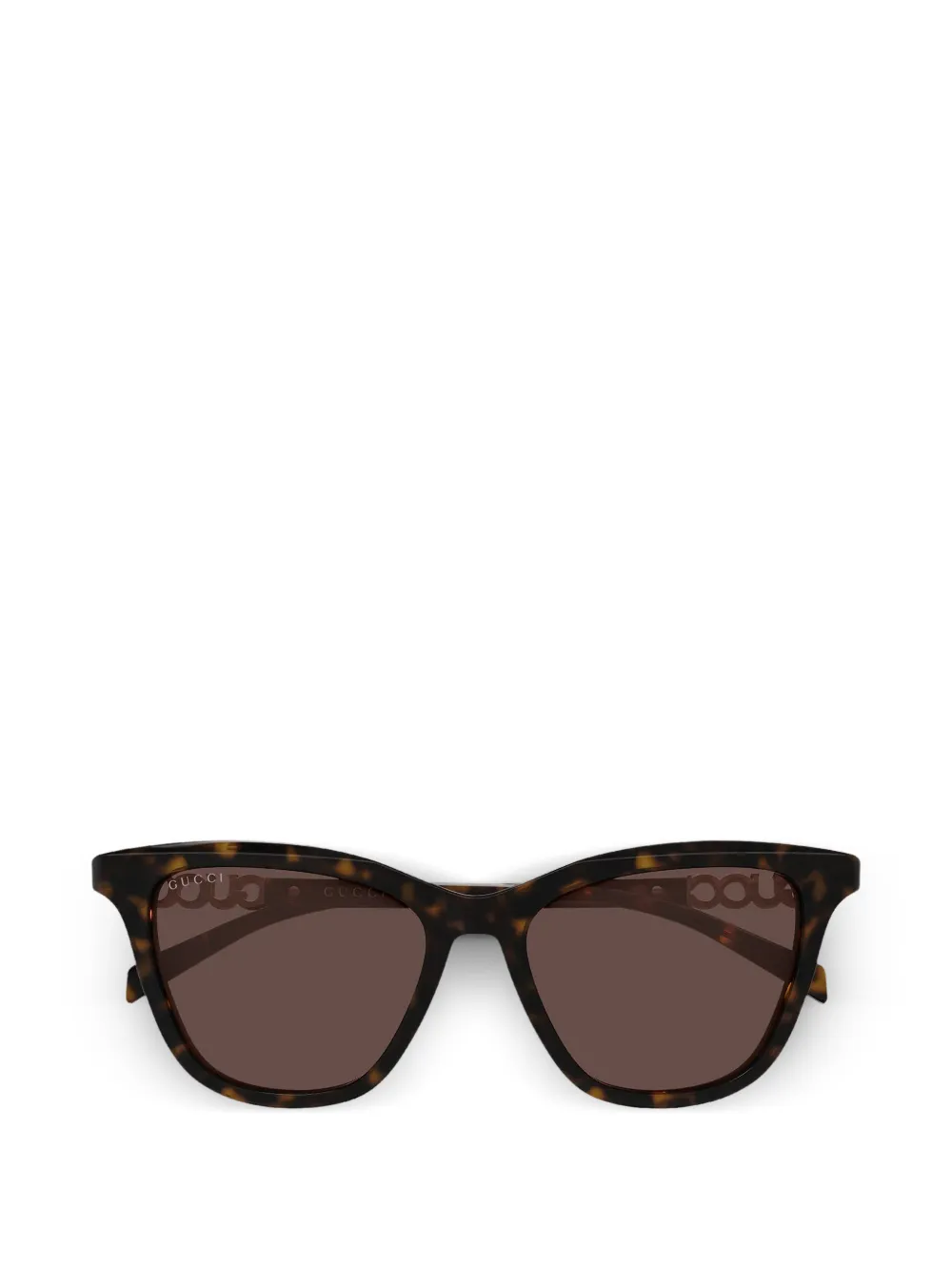 Gucci Eyewear cat-eye logo-detail sunglasses - Marrone