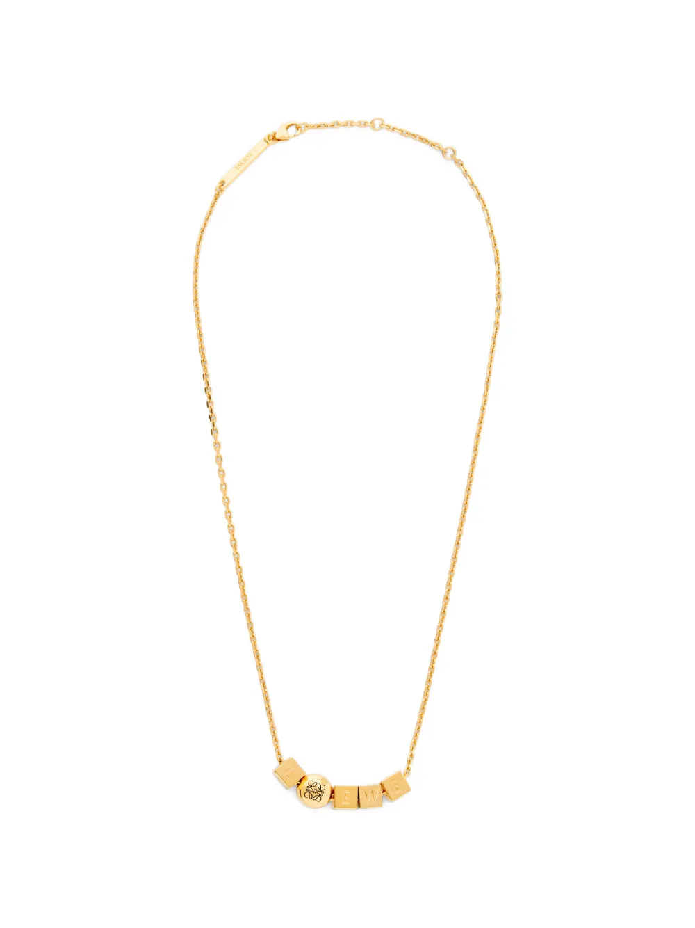 LOEWE cube charm necklace - Oro